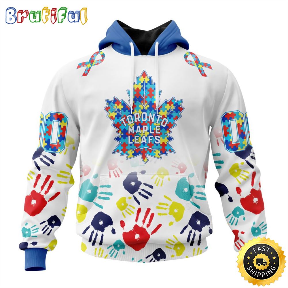 Personalized NHL Toronto Maple Leafs Autism Awareness Hands Design All Over Print 3D Hoodie Unisex Hoodie Personalized NHL Toronto Maple Leafs Autism Awareness Hands Design All Over Print 3D Hoodie Unisex Hoodie