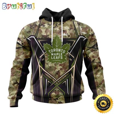 Personalized NHL Toronto Maple Leafs Hoodie Special Camo Color Design All Over Print 3D Unisex Hoodie