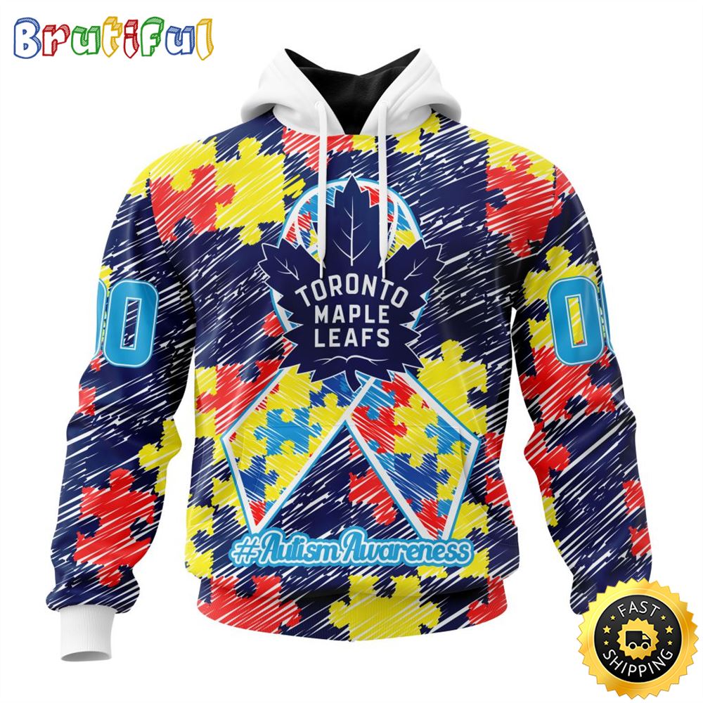 Personalized NHL Toronto Maple Leafs Special Autism Awareness Month All Over Print 3D Hoodie Unisex Hoodie Personalized NHL Toronto Maple Leafs Special Autism Awareness Month All Over Print 3D Hoodie Unisex Hoodie