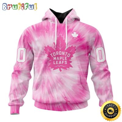 Personalized NHL Toronto Maple Leafs Special Pink Tie-Dye All Over Print 3D Hoodie Unisex Hoodie Tshirt Sweatshirt