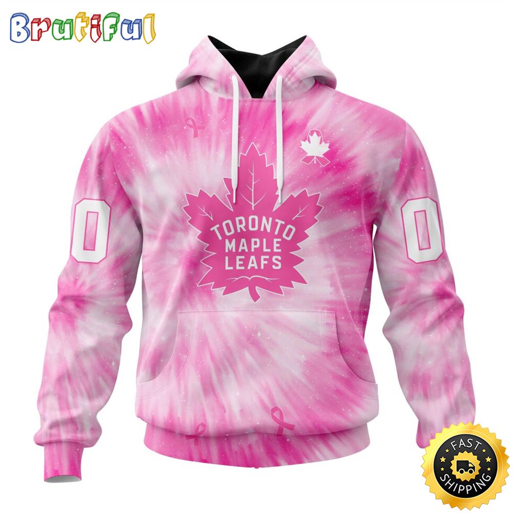 Personalized NHL Toronto Maple Leafs Special Pink Tie-Dye All Over Print 3D Hoodie Unisex Hoodie Tshirt Sweatshirt