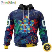 Personalized NHL Toronto Maple Leafs Specialized Fearless Against Autism All Over Print 3D Hoodie Unisex Hoodie