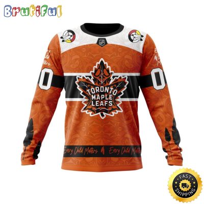 Personalized NHL Toronto Maple Leafs Sweatshirt Specialized Design Support Child Lives Matter All Over Print Sweatshirt Unisex