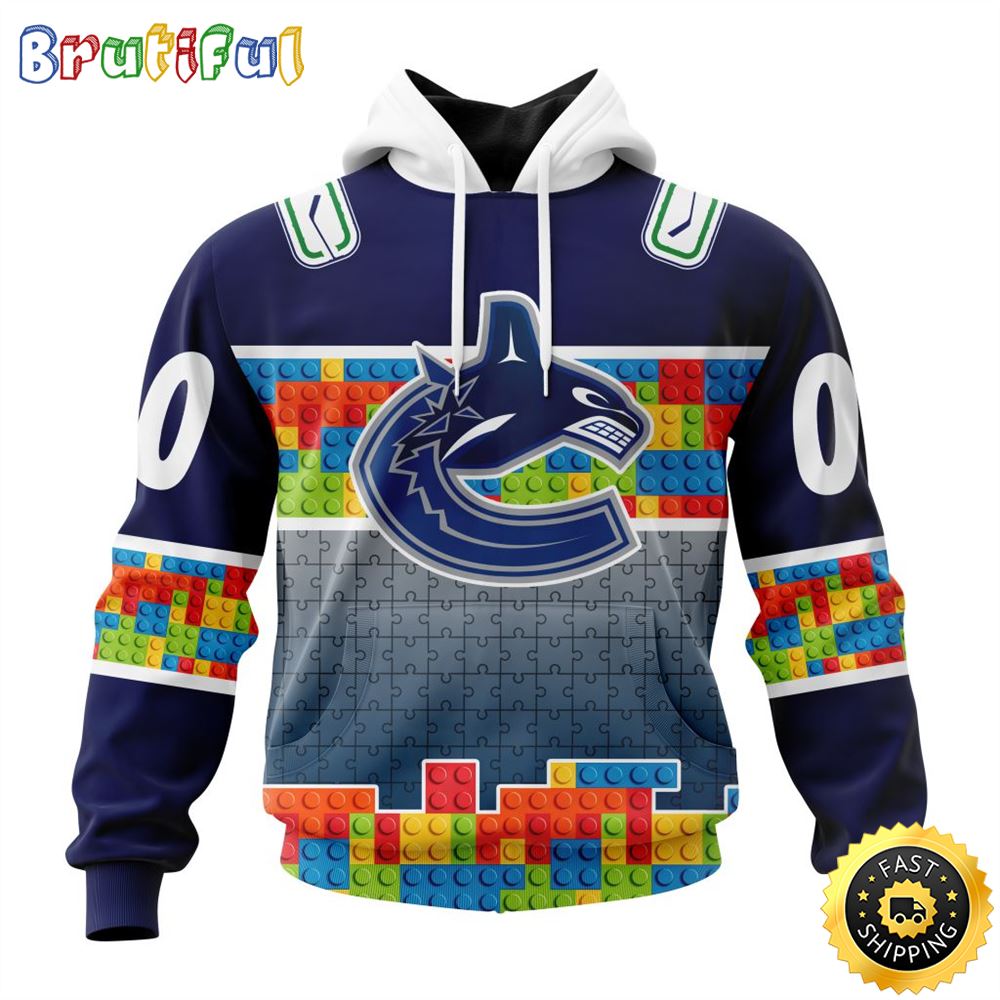 Personalized NHL Vancouver Canucks All Over Print 3D Hoodie Autism Awareness Design Unisex Hoodie Personalized NHL Vancouver Canucks All Over Print 3D Hoodie Autism Awareness Design Unisex Hoodie