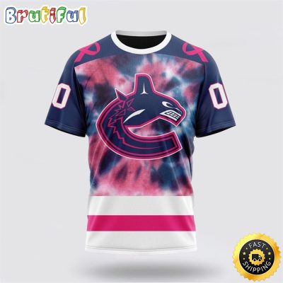 Personalized NHL Vancouver Canucks All Over Print 3D T Shirt Special Pink October Fight Breast Cancer Gift For Man And Women