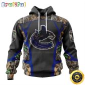 Personalized NHL Vancouver Canucks Hoodie Special Camo Hunting Design All Over Print 3D Unisex Hoodie