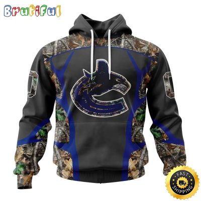 Personalized NHL Vancouver Canucks Hoodie Special Camo Hunting Design All Over Print 3D Unisex Hoodie