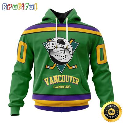 Personalized NHL Vancouver Canucks Hoodie Specialized Design X The Mighty Ducks All Over Print 3D Hoodie Unisex Hoodie Tshirt