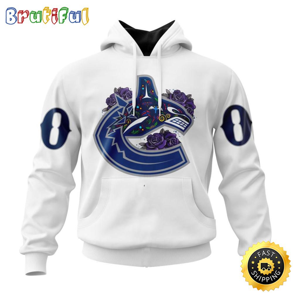Personalized NHL Vancouver Canucks Hoodie Specialized Dia De Muertos 3D Hoodie Unisex Tshirt Hoodie