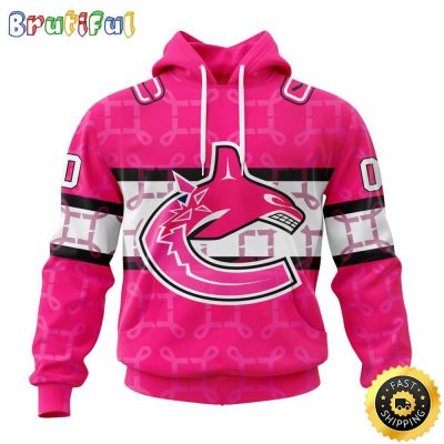 Personalized NHL Vancouver Canucks I Pink I Can In October We Wear Pink Breast Cancer All Over Print 3D Hoodie Unisex Hoodie Tshirt Sweatshirt