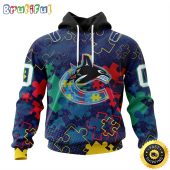 Personalized NHL Vancouver Canucks Specialized Fearless Against Autism All Over Print 3D Hoodie Unisex Hoodie