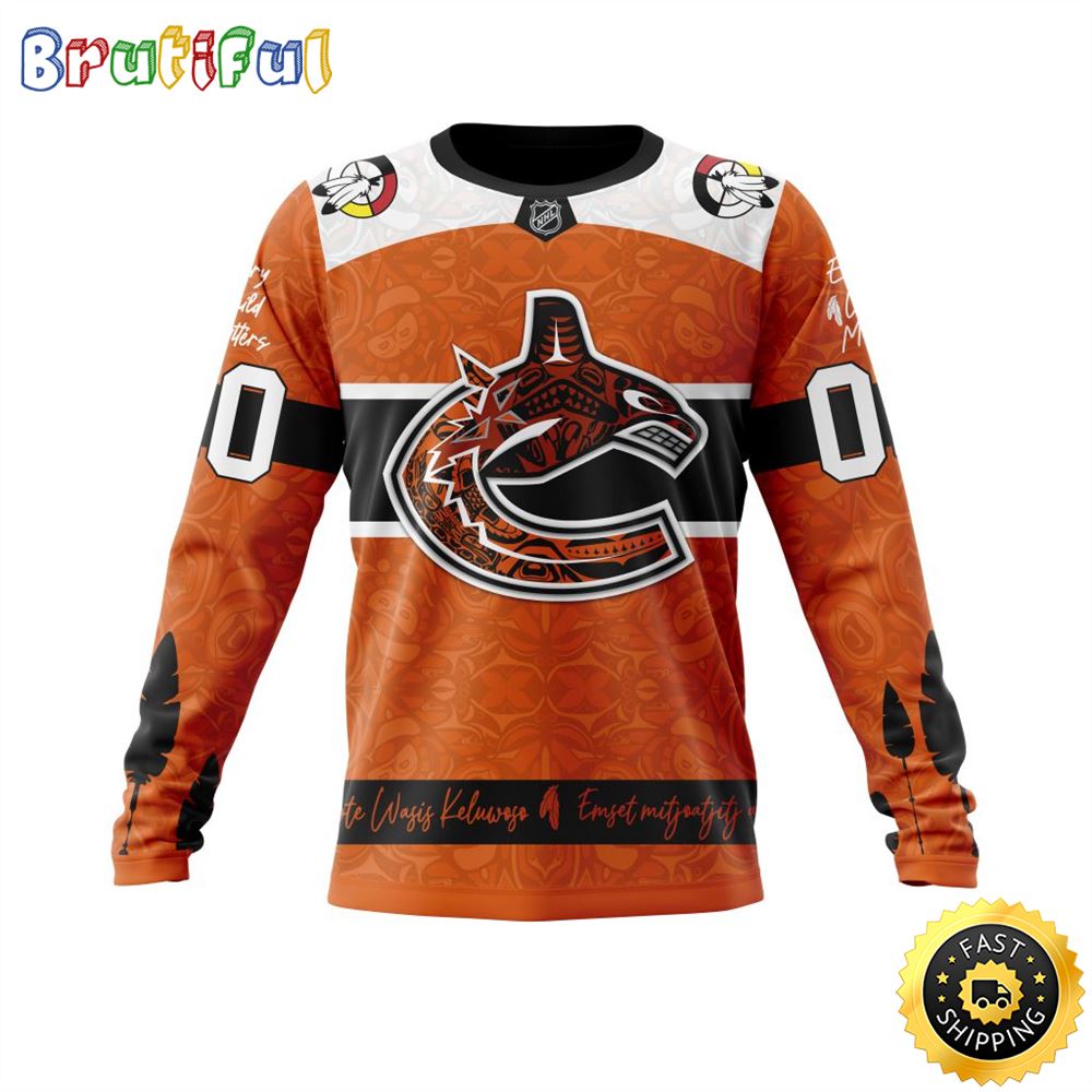 Personalized NHL Vancouver Canucks Sweatshirt Specialized Design Support Child Lives Matter All Over Print Sweatshirt Unisex