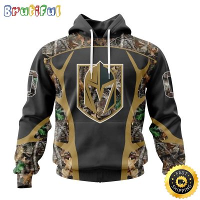 Personalized NHL Vegas Golden Knights Hoodie Special Camo Hunting Design All Over Print 3D Unisex Hoodie