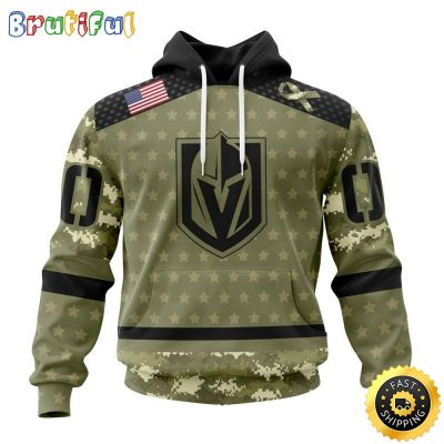 Personalized NHL Vegas Golden Knights Hoodie Special Camo Military Appreciation All Over Print 3D Hoodie Unisex Hoodie