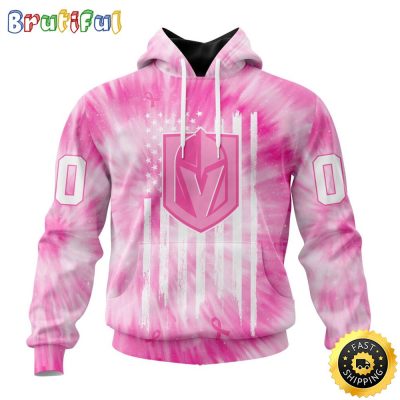 Personalized NHL Vegas Golden Knights Special Pink Tie-Dye All Over Print 3D Hoodie Unisex Hoodie Tshirt Sweatshirt