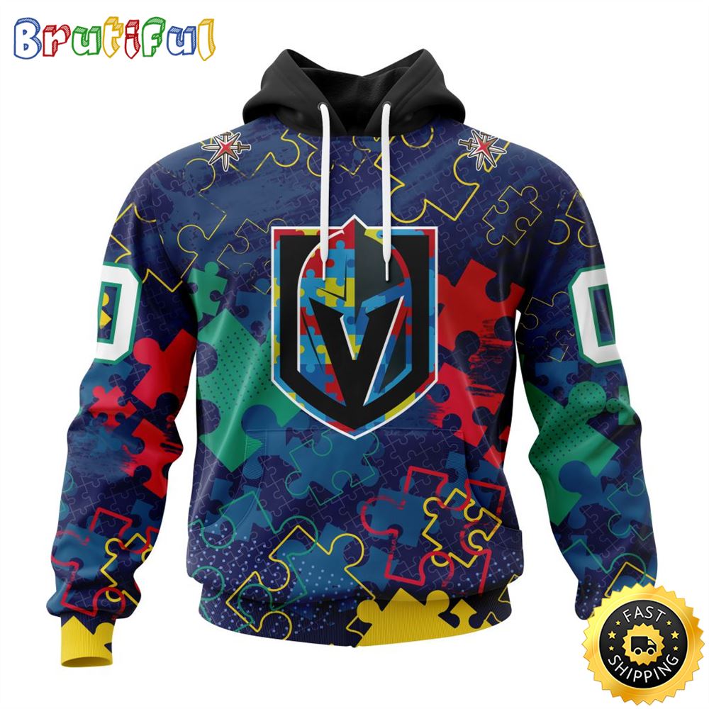 Personalized NHL Vegas Golden Knights Specialized Fearless Against Autism All Over Print 3D Hoodie Unisex Hoodie Personalized NHL Vegas Golden Knights Specialized Fearless Against Autism All Over Print 3D Hoodie Unisex Hoodie