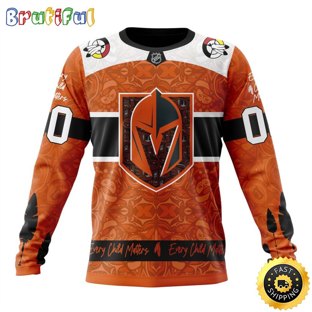 Personalized NHL Vegas Golden Knights Sweatshirt Specialized Design Support Child Lives Matter All Over Print Sweatshirt Unisex