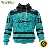 Personalized NHL Washington Capitals All Over Print 3D Hoodie Special Design Fight Ovarian Cancer Gift For Football Fans