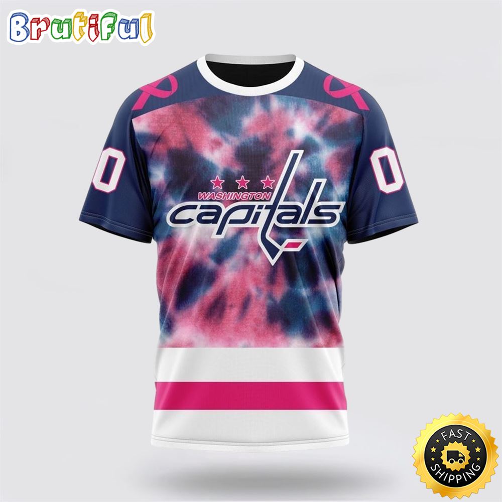 Personalized NHL Washington Capitals All Over Print 3D T Shirt Special Pink October Fight Breast Cancer Gift For Man And Women