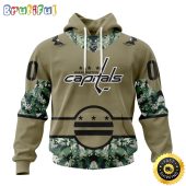 Personalized NHL Washington Capitals Hoodie Military Camo With City Or State Flag 3D Hoodie Unisex Tshirt Hoodie