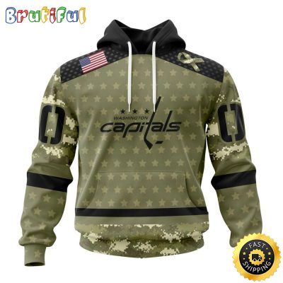 Personalized NHL Washington Capitals Hoodie Special Camo Military Appreciation All Over Print 3D Hoodie Unisex Hoodie