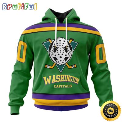 Personalized NHL Washington Capitals Hoodie Specialized Design X The Mighty Ducks All Over Print 3D Hoodie Unisex Hoodie Tshirt
