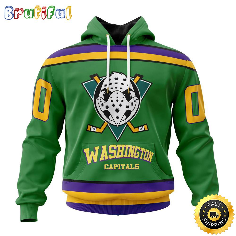Personalized NHL Washington Capitals Hoodie Specialized Design X The Mighty Ducks All Over Print 3D Hoodie Unisex Hoodie Tshirt