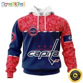 Personalized NHL Washington Capitals Hoodie Specialized Hockey With Paisley All Over Print Hoodie Unisex Tshirt Hoodie