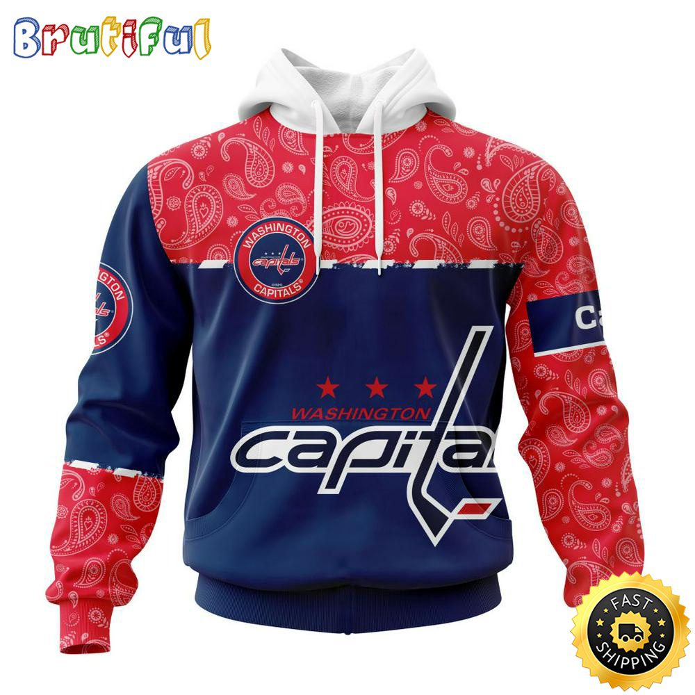 Personalized NHL Washington Capitals Hoodie Specialized Hockey With Paisley All Over Print Hoodie Unisex Tshirt Hoodie