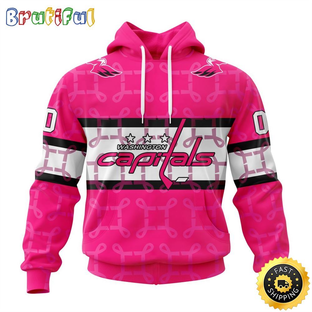 Personalized NHL Washington Capitals I Pink I Can In October We Wear Pink Breast Cancer All Over Print 3D Hoodie Unisex Hoodie Tshirt Sweatshirt