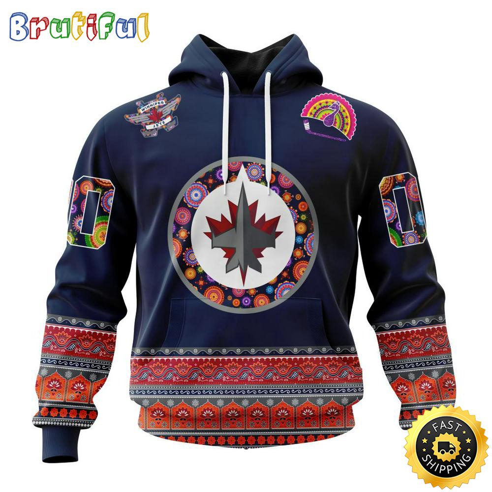 Personalized NHL Winnipeg Jets Hoodie Jersey Hockey For All Diwali Festival All Over Print 3D Hoodie Unisex Hoodie Tshirt