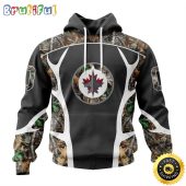 Personalized NHL Winnipeg Jets Hoodie Special Camo Hunting Design All Over Print 3D Unisex Hoodie