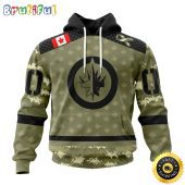 Personalized NHL Winnipeg Jets Hoodie Special Camo Military Appreciation All Over Print 3D Hoodie Unisex Hoodie