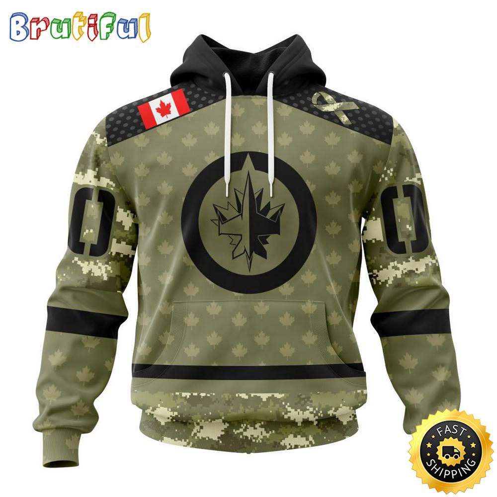Personalized NHL Winnipeg Jets Hoodie Special Camo Military Appreciation All Over Print 3D Hoodie Unisex Hoodie