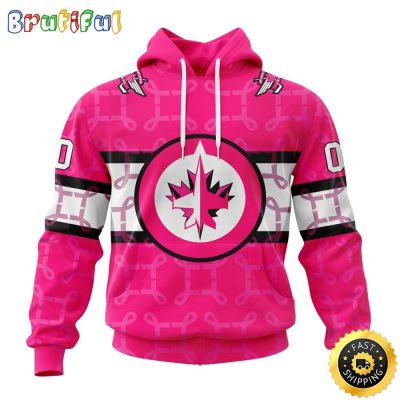 Personalized NHL Winnipeg Jets I Pink I Can In October We Wear Pink Breast Cancer All Over Print 3D Hoodie Unisex Hoodie Tshirt Sweatshirt