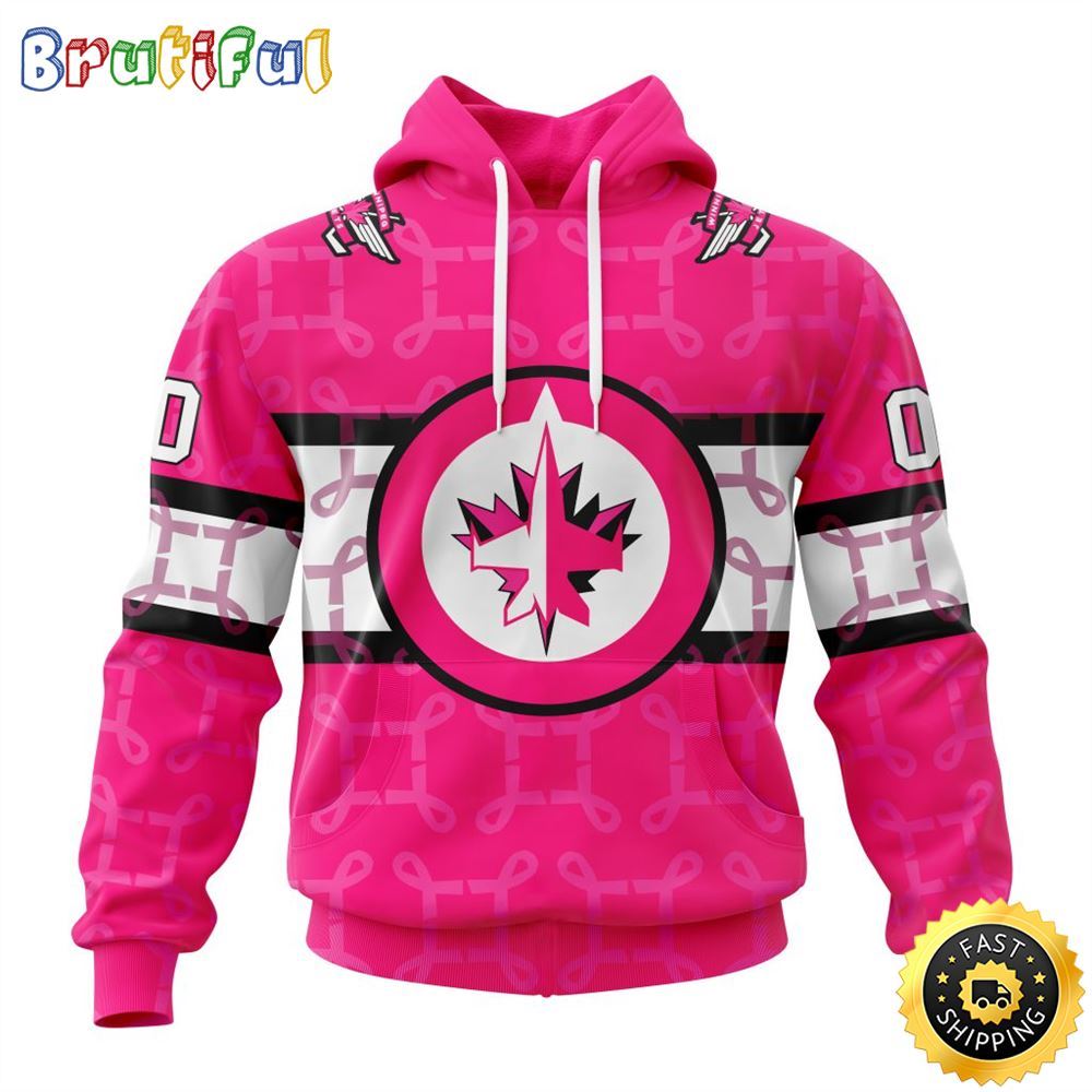 Personalized NHL Winnipeg Jets I Pink I Can In October We Wear Pink Breast Cancer All Over Print 3D Hoodie Unisex Hoodie Tshirt Sweatshirt