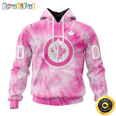 Personalized NHL Winnipeg Jets Special Pink Tie-Dye All Over Print 3D Hoodie Unisex Hoodie Tshirt Sweatshirt