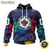 Personalized NHL Winnipeg Jets Specialized Fearless Against Autism All Over Print 3D Hoodie Unisex Hoodie