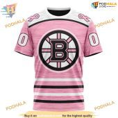 Pink Fight Breast Cancer Personalized Nhl Boston Bruins Hoodie 3d Supportive Merch 3.jpg - demo10