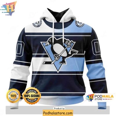 Pittsburgh Penguins 3D Hoodie Gradient Design Custom NHL Fan Apparel