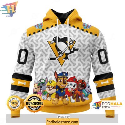 Pittsburgh Penguins 3D Hoodie, NHL Paw Patrol Custom Design Sweatshirt