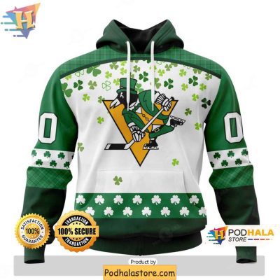 Pittsburgh Penguins 3D Hoodie Personalized for St Patrick Day Festive Fans