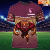 Queensland Maroons Personalized Name 3d T Shirt - demo10