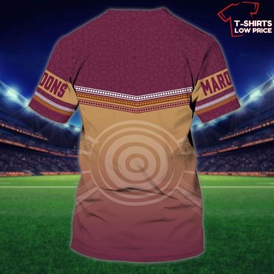 Queensland Maroons Personalized Name 3D T-Shirt Hoodie Zipper Hoodie for men and women