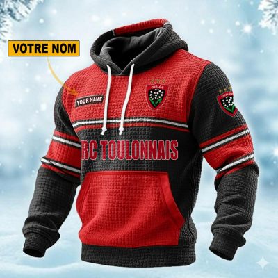 RC Toulonnais Personalized waffle knit hoodie
