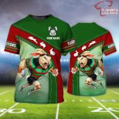 Rabbitohs Fans Personalized Name 3d T Shirt - demo10