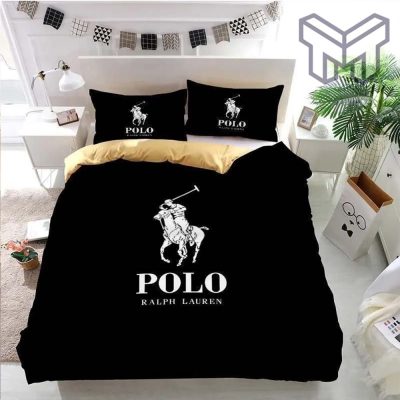Ralph Lauren Black Fashion Luxury Brand Premium Bedding Set Home Decor