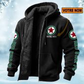 Red Star FC Perseonalized Fleece Zip Hoodie Fleece Hoodie AOP Print