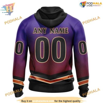 Retro Gradient Design NHL Arizona Coyotes Hoodie 3D, Custom Arizona Coyotes Apparel