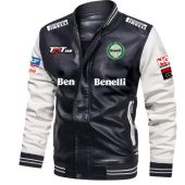 Retro Men S Bomber Benelli Motorcycle Logo Jackets Autumn Casual Motorcycle Pu Jacket Biker Leather Coats 4.jpg - demo10